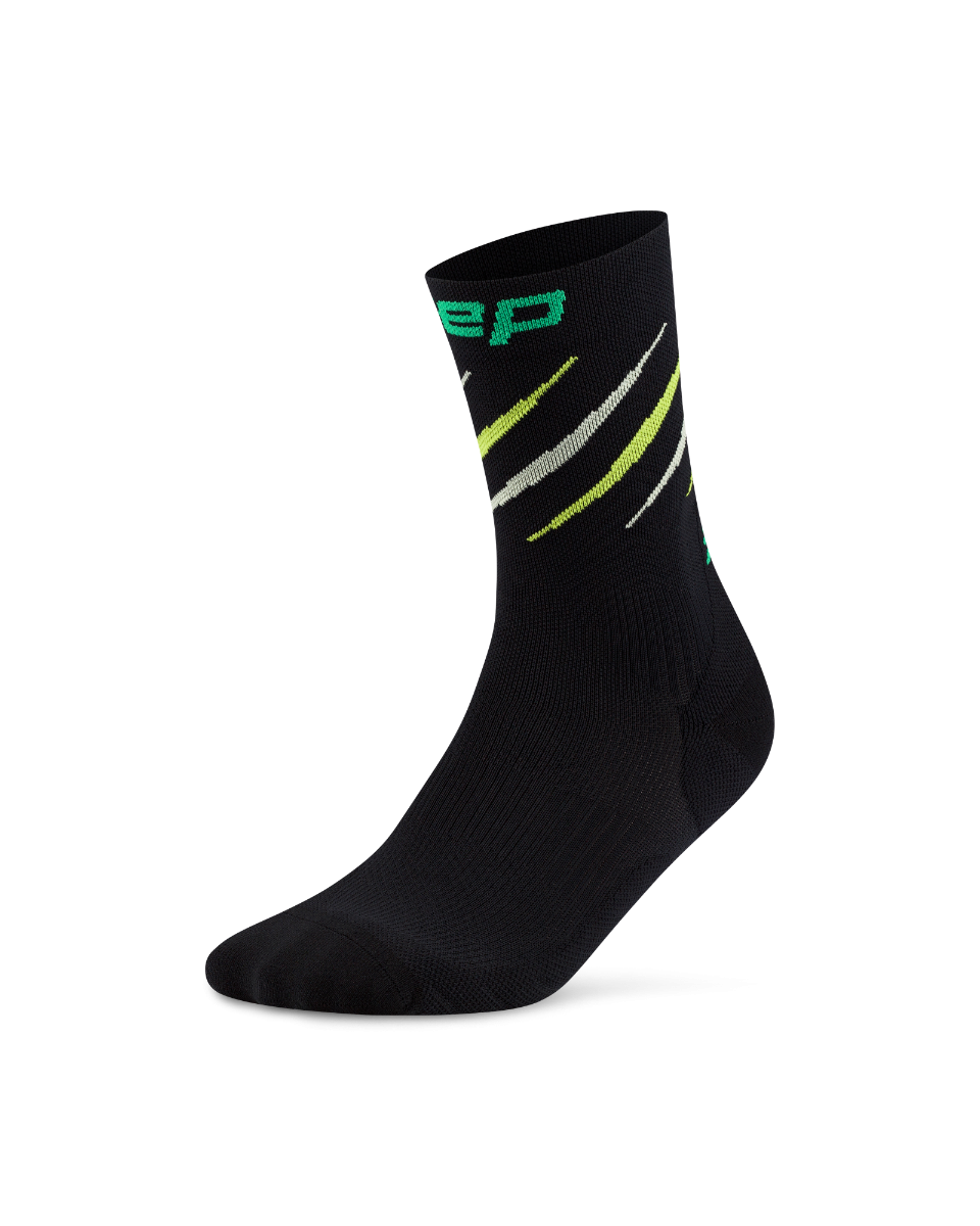 Activewear Sosete compresie medii alergare CEP Core Run Edition Claws - negru/verde
