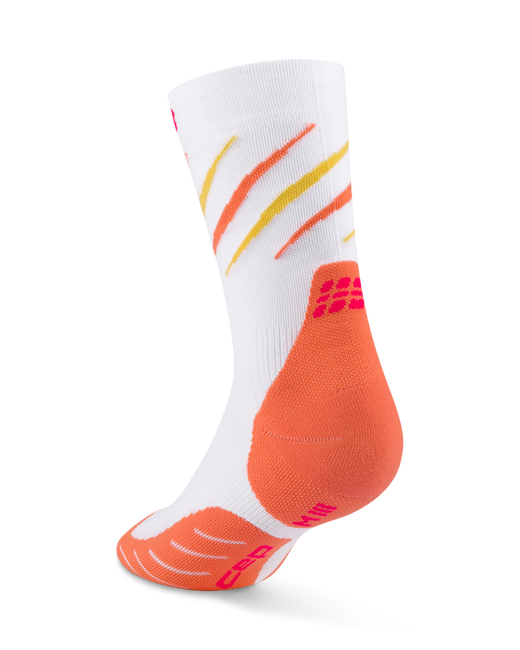 Șosete compresie medii CEP Core Run Edition Claws W - alb/coral | alergare