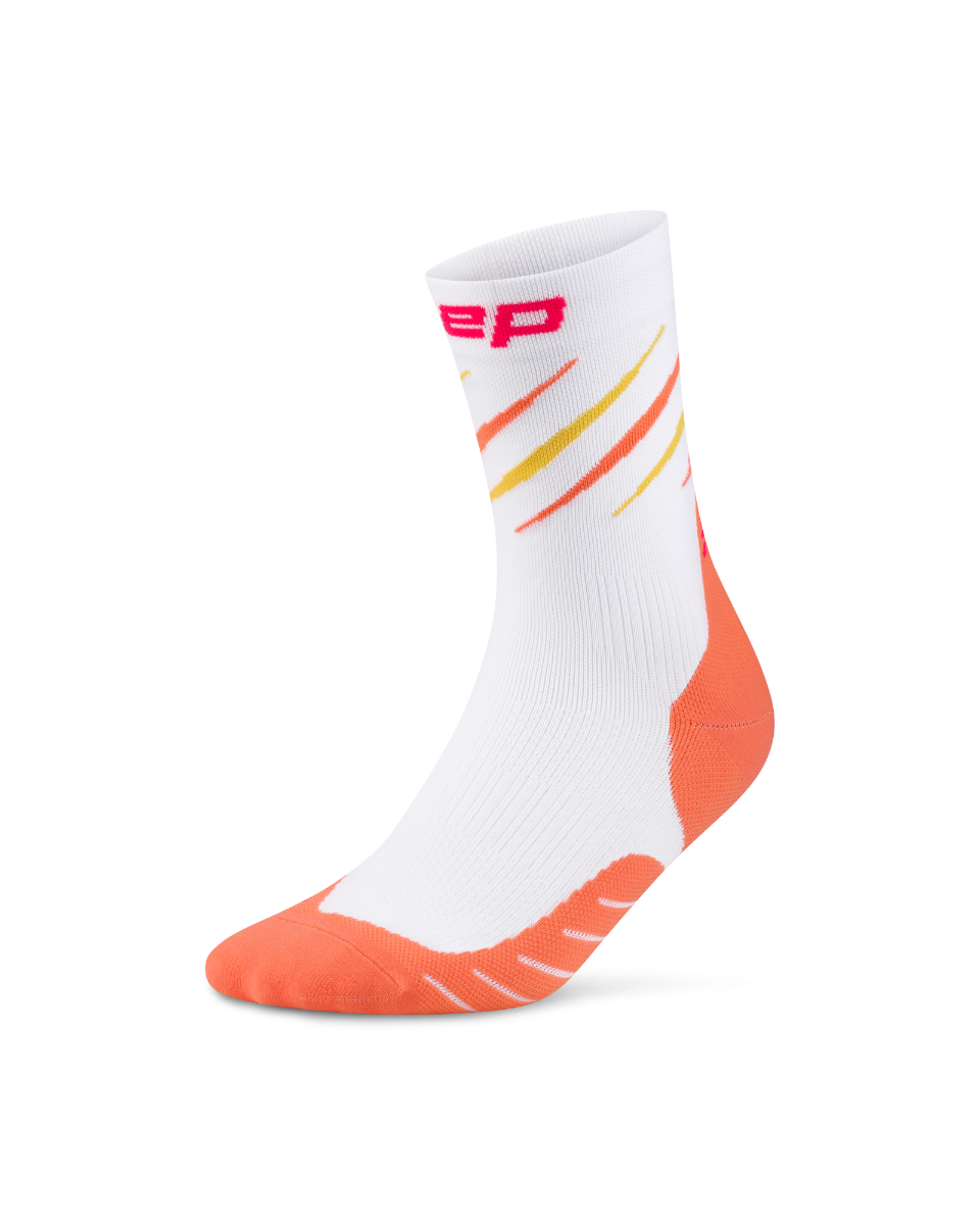 Socks Șosete compresie medii CEP Core Run Edition Claws W - alb/coral | alergare