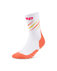 Sosete compresie medii alergare CEP Core Run Edition Claws - alb/coral