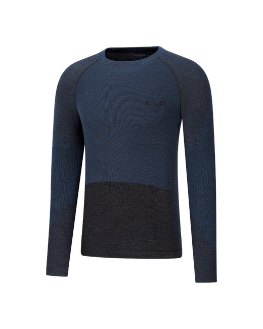 Bluză tehnică CEP Ski Merino Base Layer mânecă lungă | lână merino - black