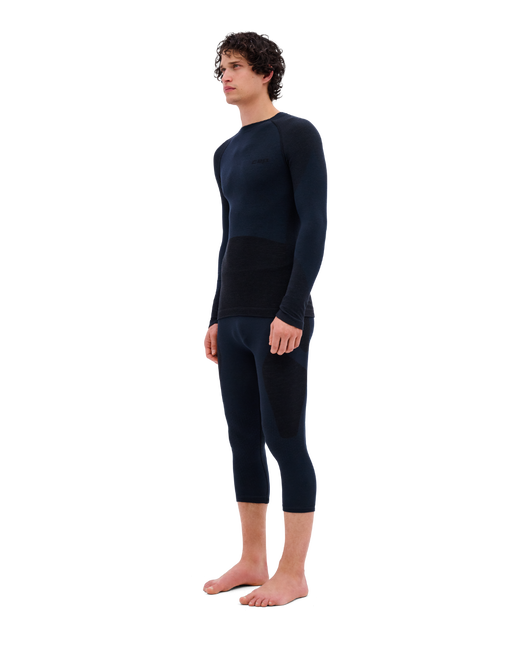 Bluză tehnică CEP Ski Merino Base Layer mânecă lungă | lână merino - black