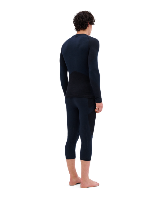 Bluză tehnică CEP Ski Merino Base Layer mânecă lungă | lână merino - black