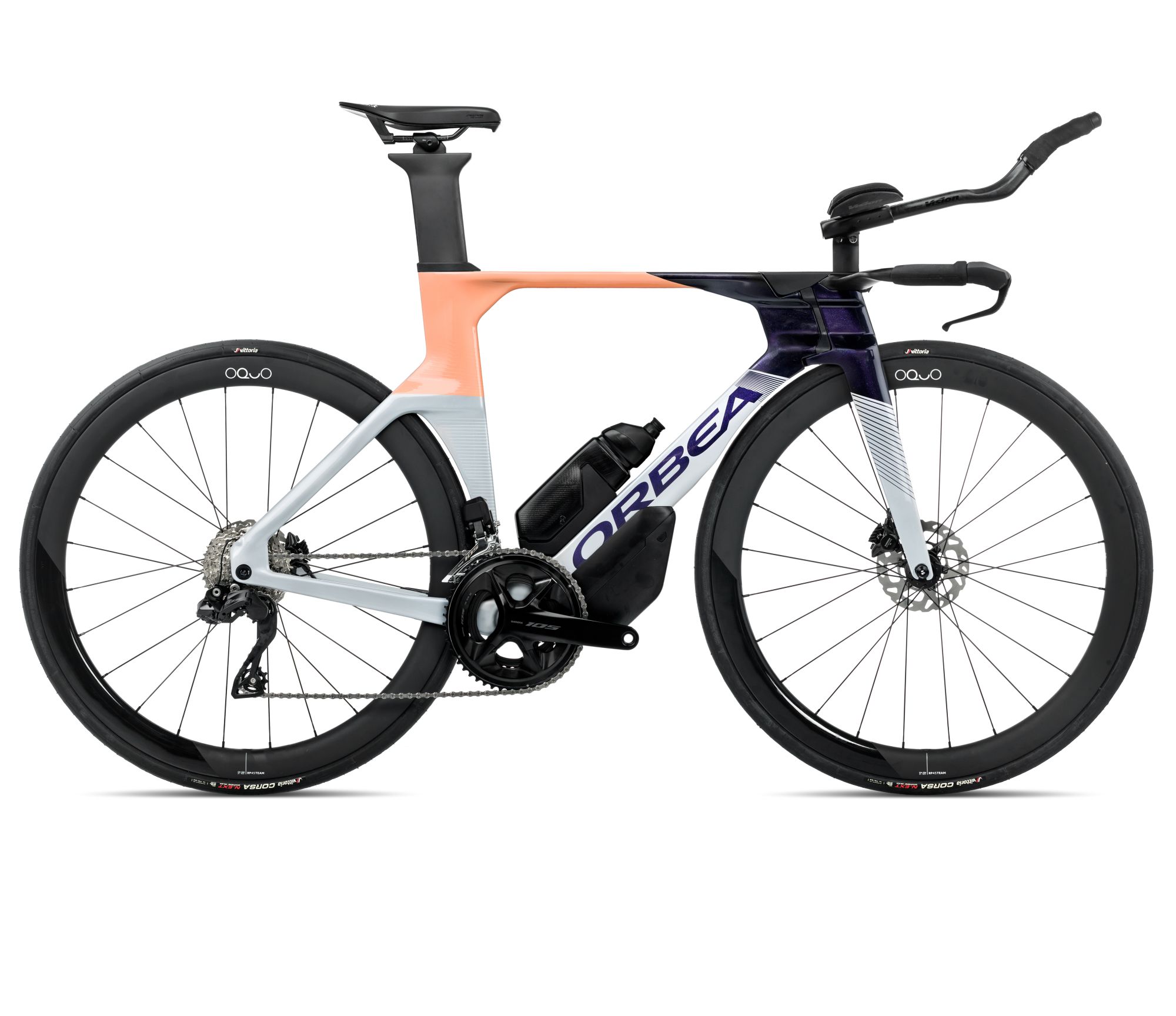 Orbea Orbea ORDU M30iLTD (2026) - bicicletă șosea triatlon - Halo Silver  |  Tanzanite  |  Orange Cloud (Gloss)