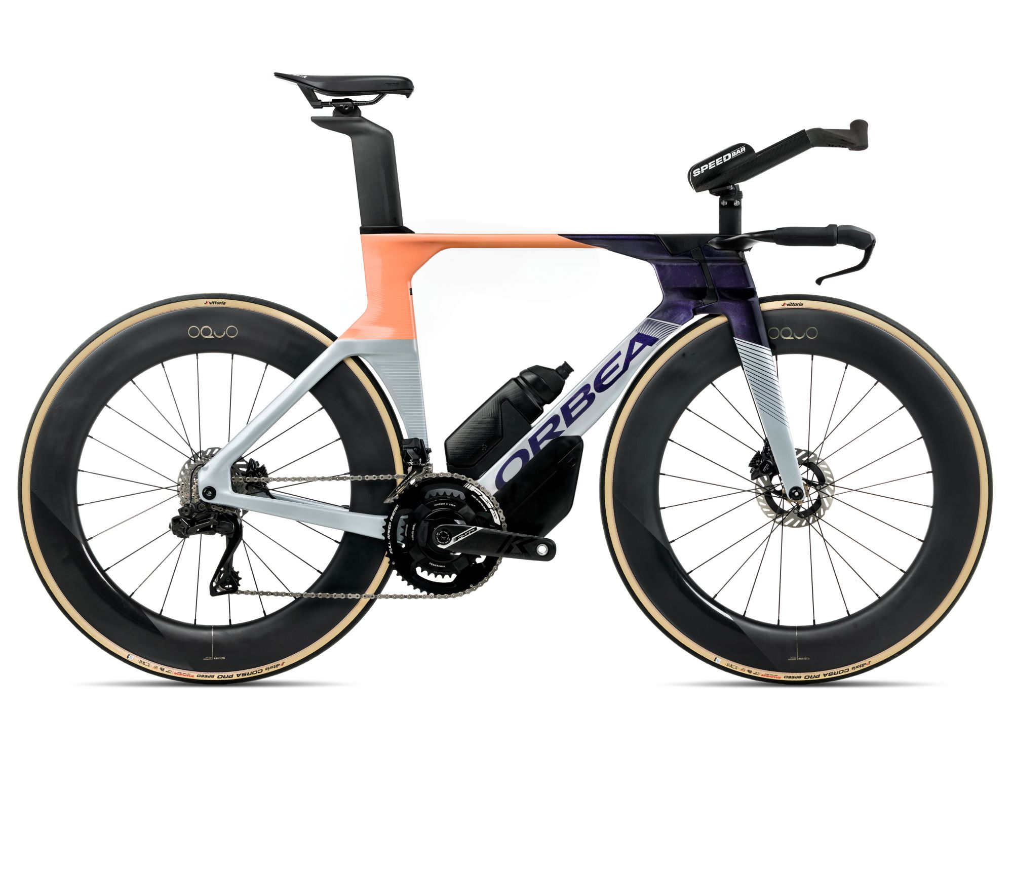 Orbea Orbea ORDU M10iLTD UCI (2026) - bicicletă șosea triatlon - Halo Silver  |  Tanzanite  |  Orange Cloud (Gloss)