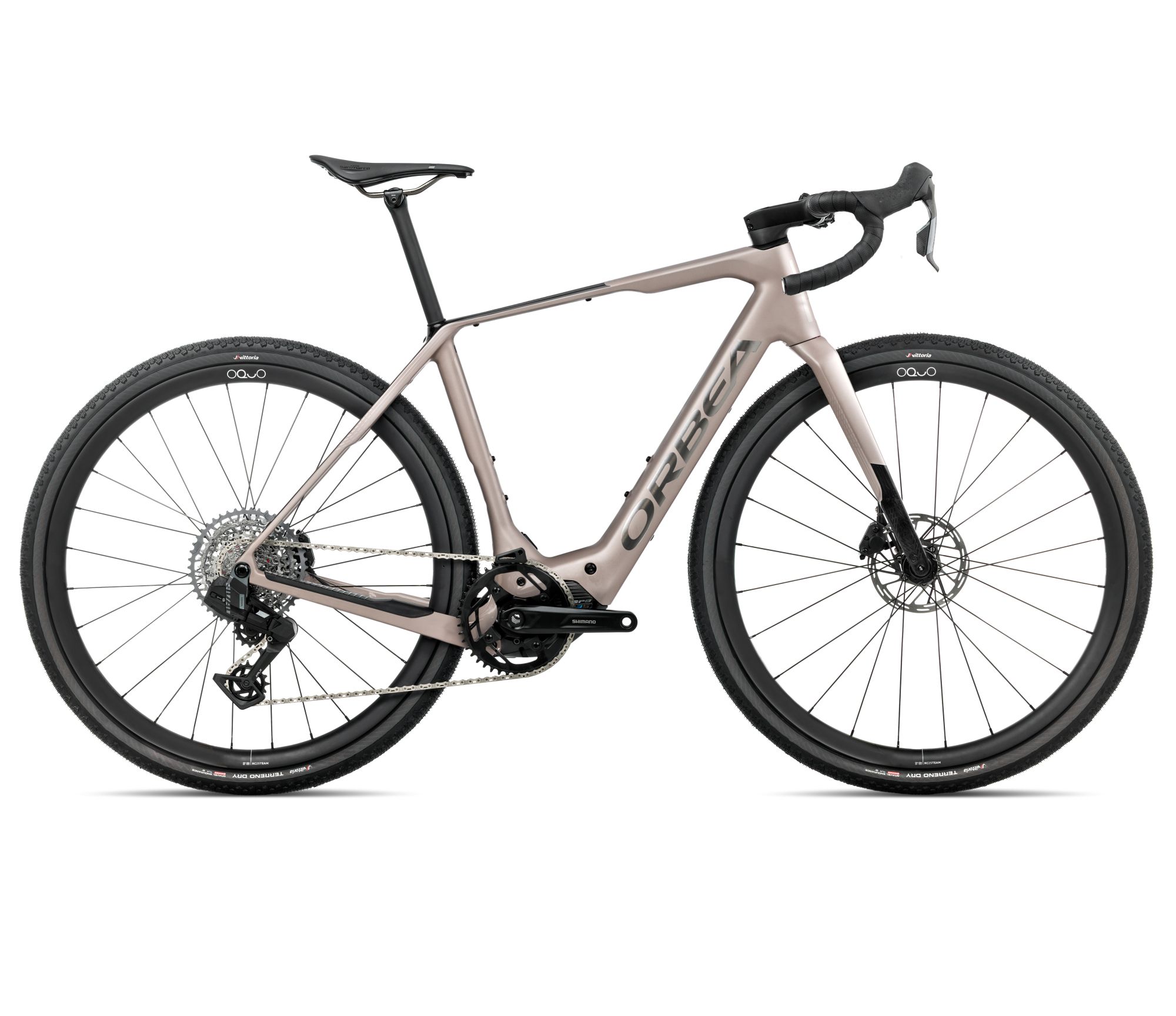 Orbea Orbea DENNA M31e (2026) - bicicletă electrică gravel - Nickel Matt  |  Carbon Raw Gloss