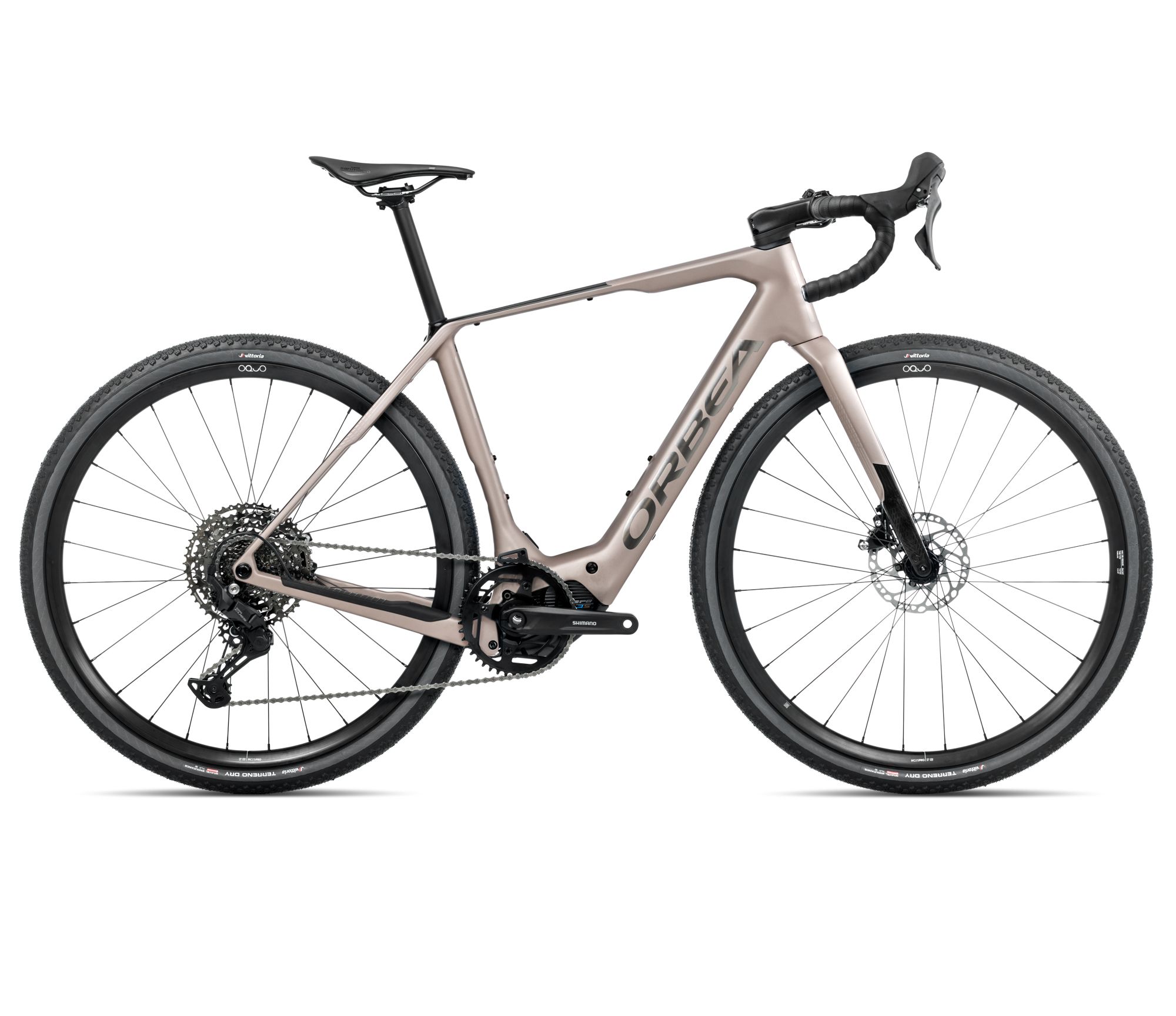 Orbea Orbea DENNA M40
 (2026) - bicicletă electrică gravel - Nickel Matt  |  Carbon Raw Gloss