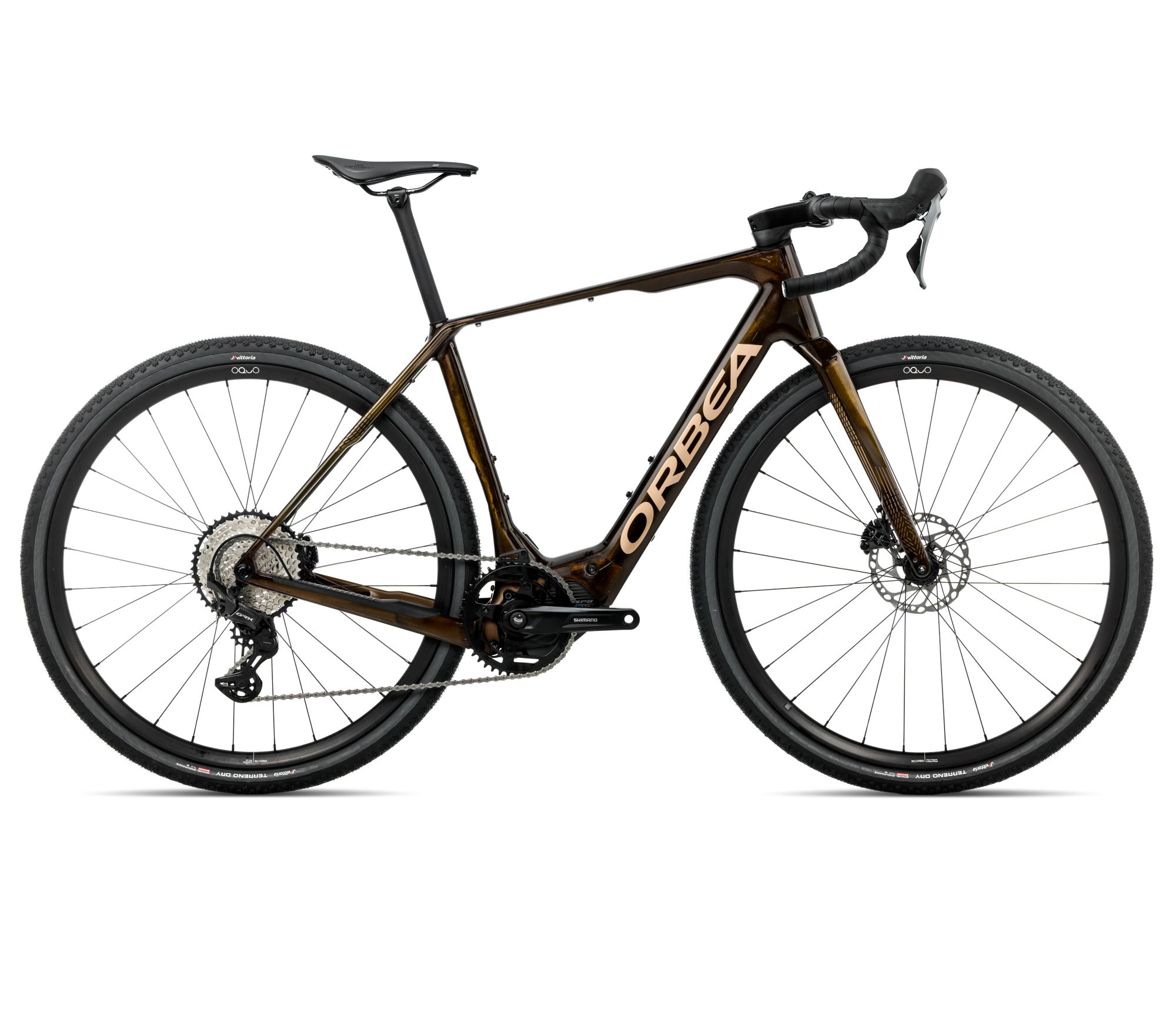 Orbea Orbea DENNA M20
 (2026) - bicicletă electrică gravel - Caramel C. View (Gloss)  |  Metallic Gold (Gloss)