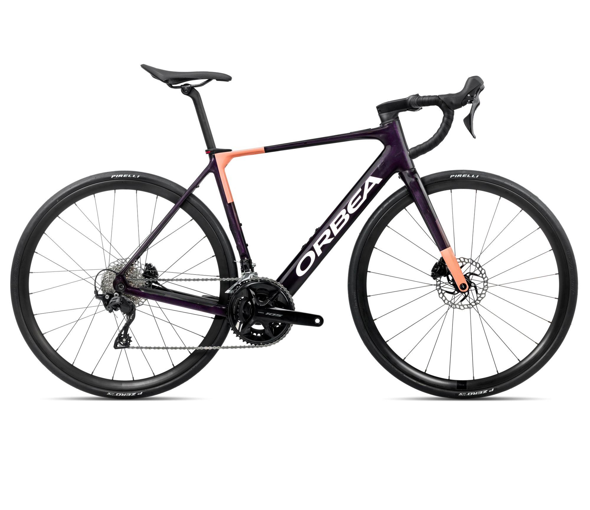 Orbea GAIN M30
 (2026) - bicicletă electrică șosea - Fantasy Purple Carbon View (Gloss)  |  Orange Cloud (Matt)