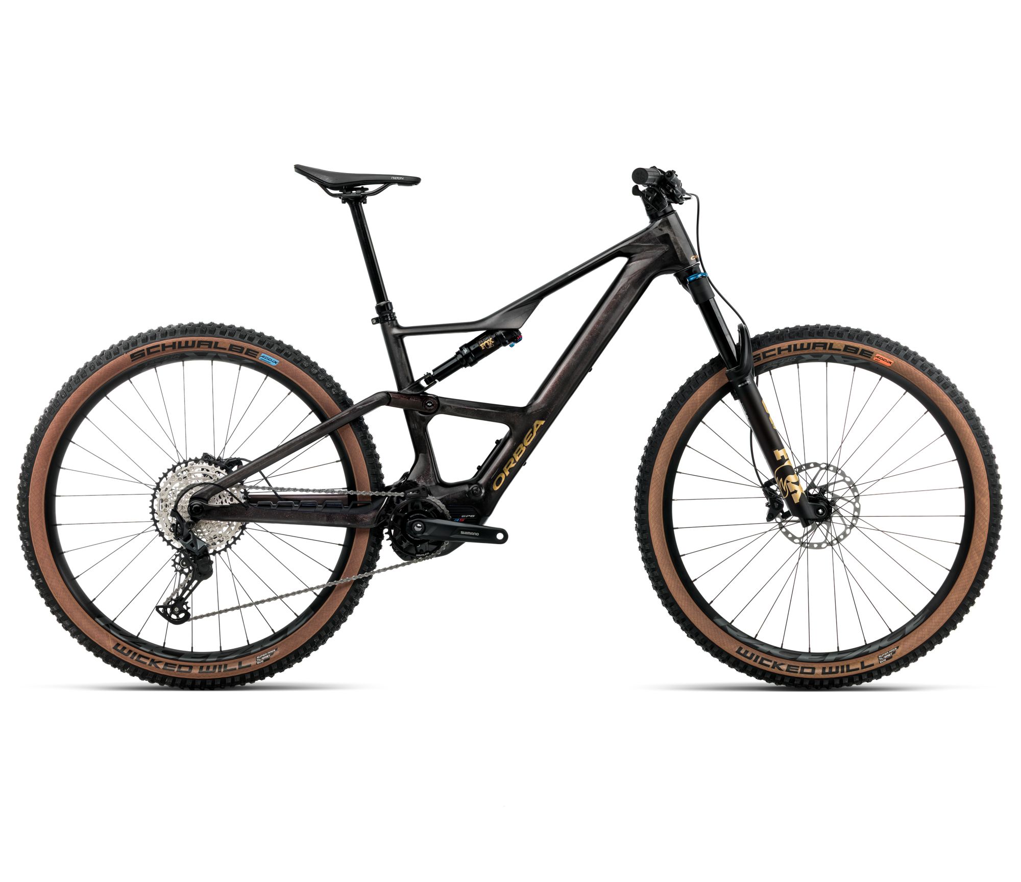 Orbea Orbea RISE SL M20 420W (2026) - bicicletă electrică eMTB Trail - Cosmic Carbon View  |  Golden Sand (Gloss)