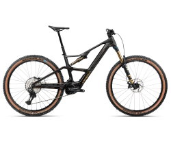 Orbea RISE SL M10 420W (2026) - bicicletă electrică eMTB Trail - Cosmic Carbon View  |  Golden Sand (Gloss)