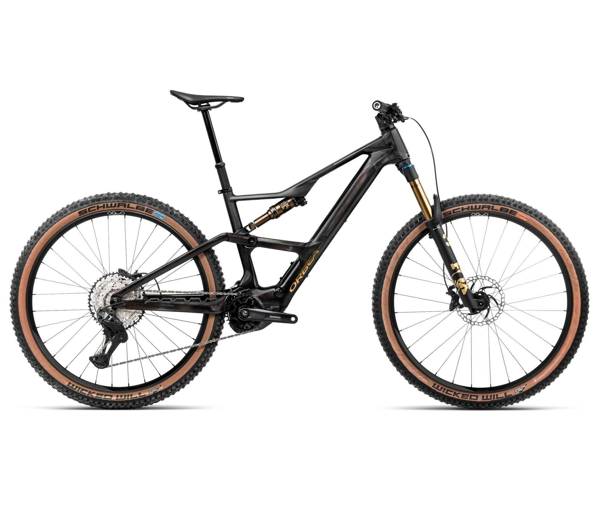 Orbea Orbea RISE SL M10 420W (2026) - bicicletă electrică eMTB Trail - Cosmic Carbon View  |  Golden Sand (Gloss)