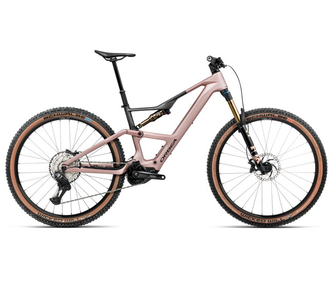 Orbea RISE SL M10 420W (2026) - bicicletă electrică eMTB Trail - Desert Rose  |  Carbon Raw (Matt)
