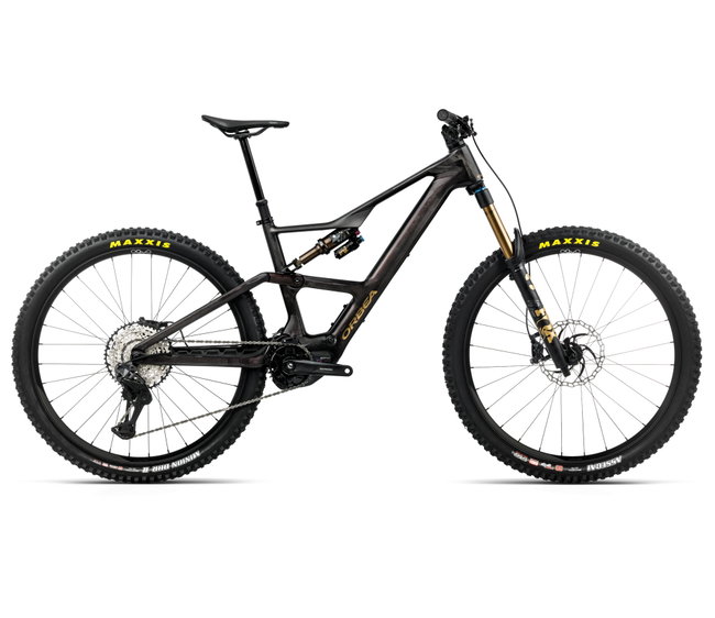 Orbea RISE LT M10 420W (2026) - bicicletă electrică eMTB Trail - Cosmic Carbon View | Golden Sand (Gloss)