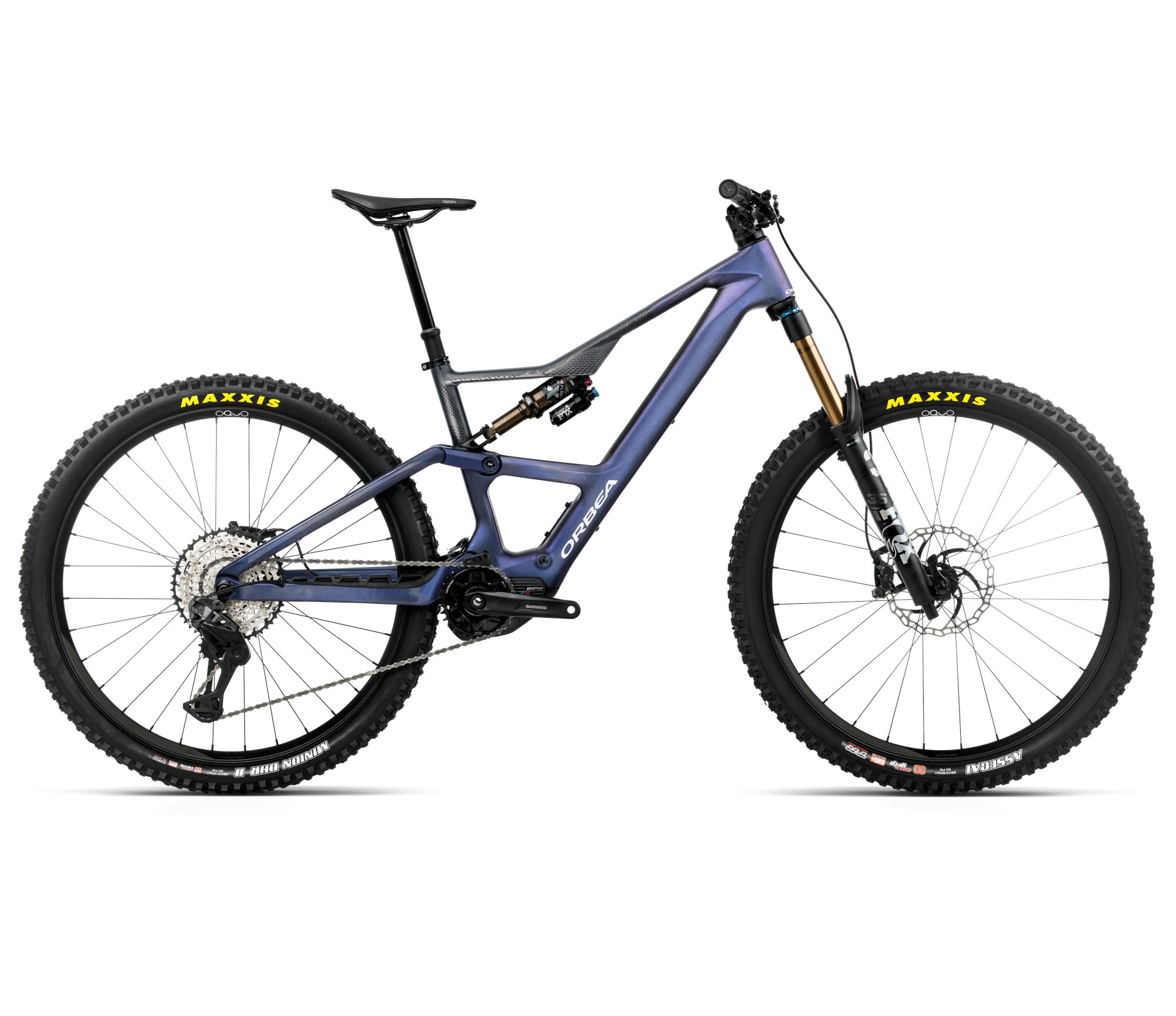 Orbea Orbea RISE LT M10 420W (2026) - bicicletă electrică eMTB Trail - Tanzanite Carbon View  |  Carbon Raw (Matt)