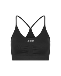 Bustieră alergare CEP Core Run Light Support Bra | susținere ușoară - black