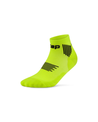 Șosete compresie alergare CEP Run 5.0 Low Cut - lime/negru | recuperare îmbunătățită