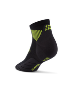 Șosete compresie scurte CEP Run 5.0 - negru/lime | femei alergare