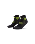 Șosete compresie scurte CEP Run 5.0 - negru/lime | femei alergare