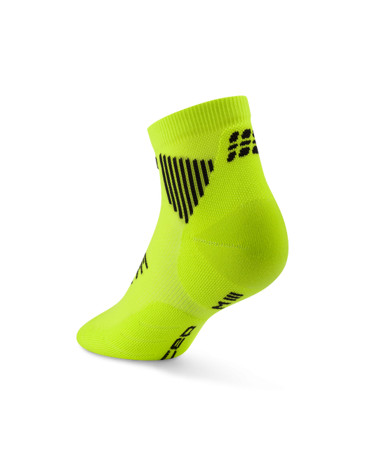 Șosete compresie scurte CEP Run 5.0 - lime/negru | femei alergare