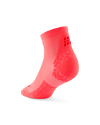 Șosete compresie scurte CEP Run Ultralight 4.0 - coral neon/roșu | tehnologie germană