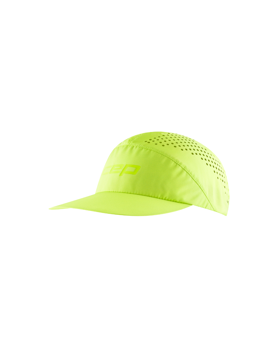 Sporting Goods Șapcă alergare CEP Pro Run Ultralight - verde lime | ultraușoară ventilație