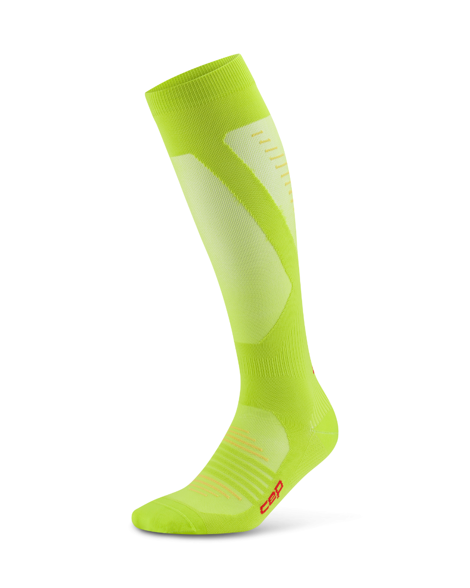 Bicycle Activewear Șosete compresie înalte CEP Pro Run Ultralight - lime | pentru alergare