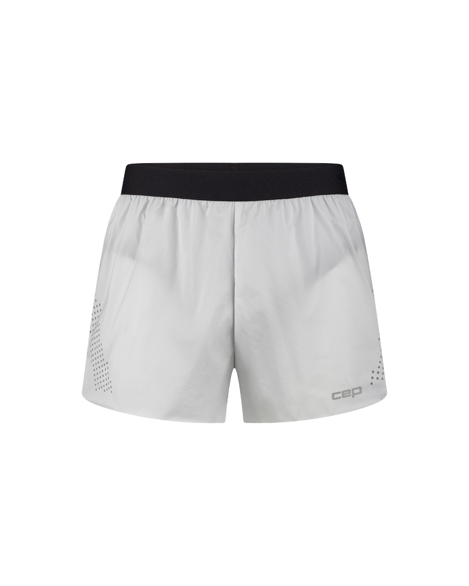 Sporting Goods Pantaloni scurți alergare CEP Pro Run Ultralight Loose Fit - gri deschis | ultraușori, ventilație laser