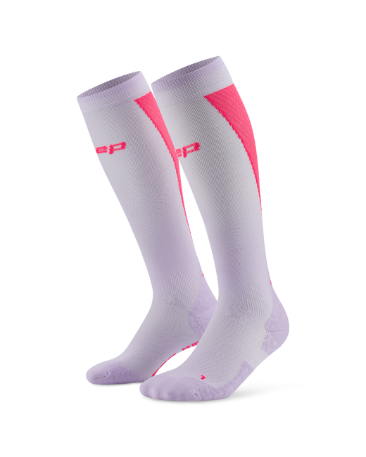 Șosete compresie înalte CEP Run Ultralight 4.0 femei - lila/roz