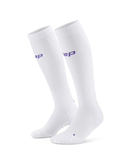 Șosete compresie înalte CEP Run Ultralight 4.0 femei - alb