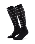 Șosete compresie înalte CEP Pro Run Reflective 2.0 femei - negru | vizibilitate nocturnă