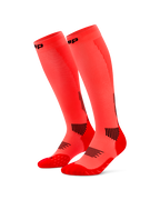 Șosete compresie înalte CEP Run 5.0 femei - coral neon | recuperare rapidă