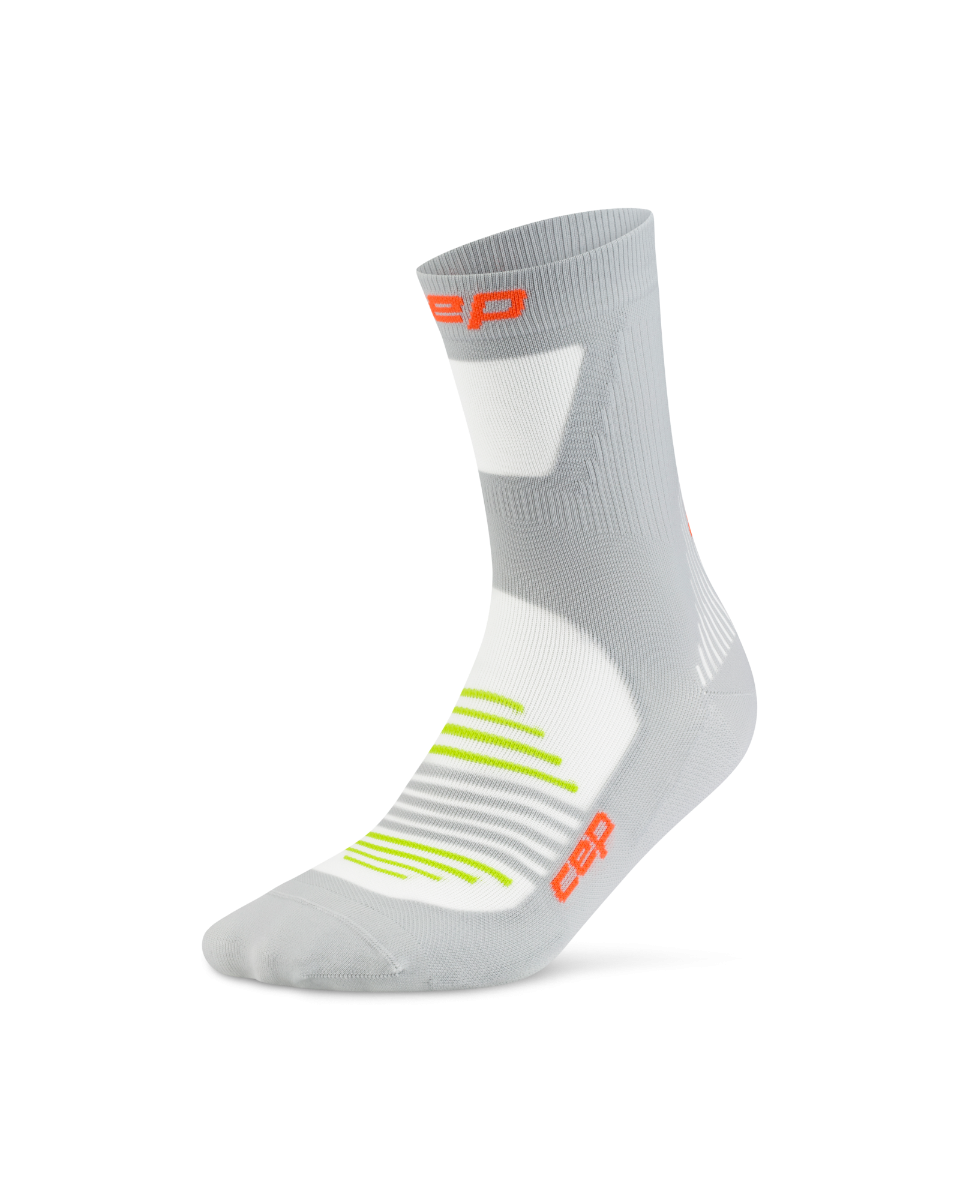 Sporting Goods Șosete compresie CEP Pro Run Ultralight Mid Cut - gri | alergare performanță