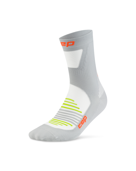 Șosete compresie CEP Pro Run Ultralight Mid Cut - gri | alergare performanță