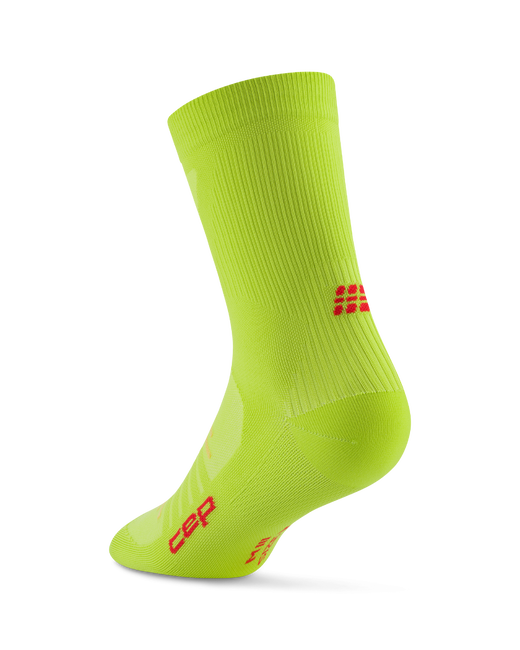 Șosete compresie CEP Pro Run Ultralight Mid Cut - lime | alergare performanță