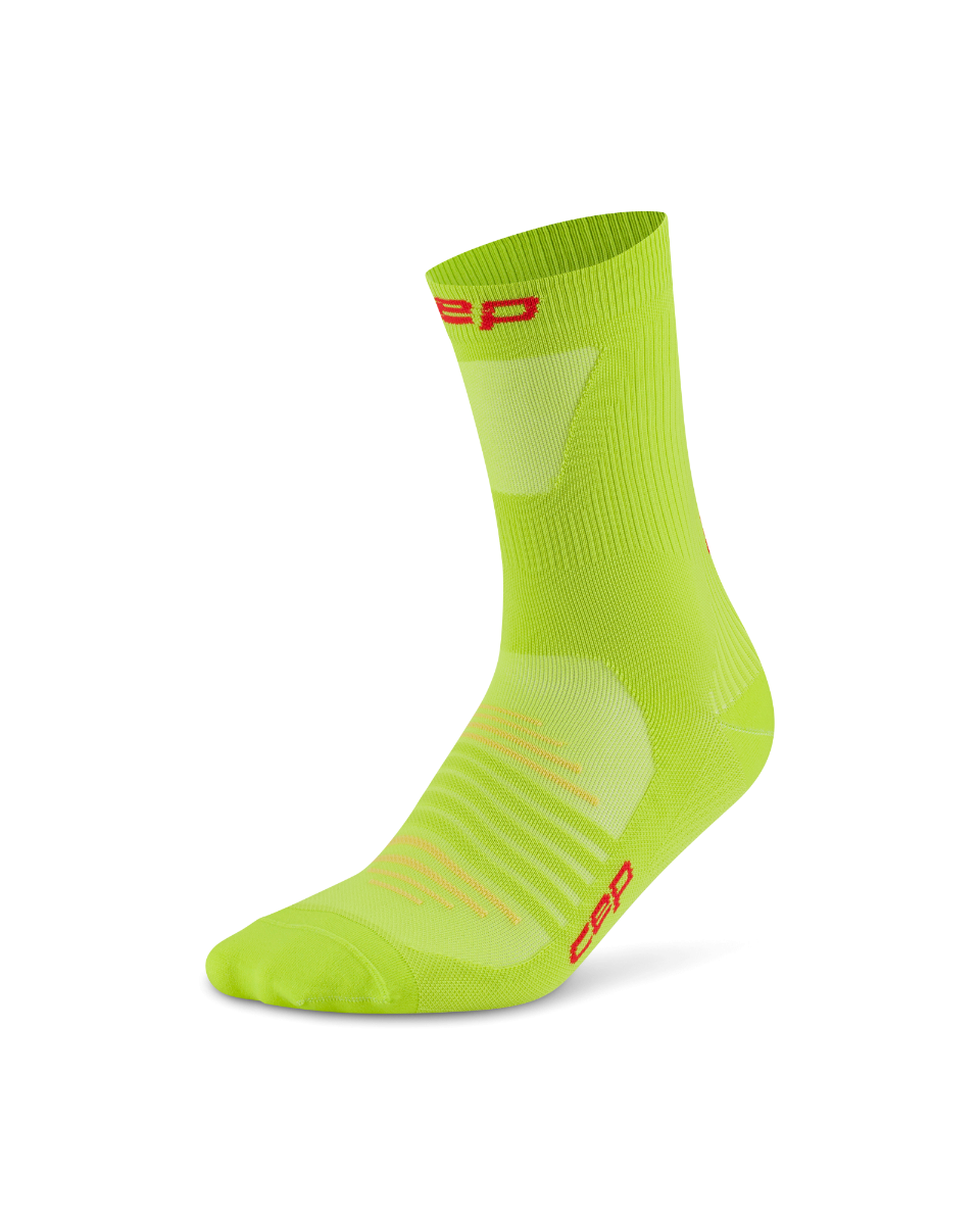 Sporting Goods Șosete compresie CEP Pro Run Ultralight Mid Cut - lime | alergare performanță