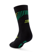Șosete compresie mid cut CEP Core Run Merino 3.0 - negru | lime | alergare iarnă