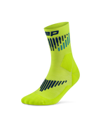 Șosete compresie mid cut CEP Core Run Merino 3.0 - lime | albastru | alergare iarnă