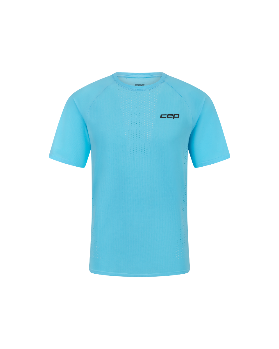 Sporting Goods Tricou alergare CEP Run Ultralight 3.0 - albastru deschis | ultraușor seamless