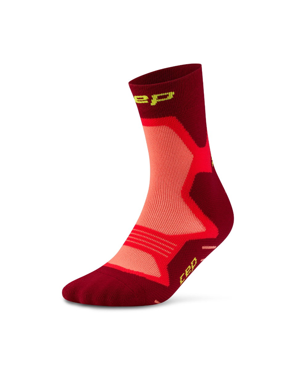 Sporting Goods Șosete alergare CEP Core Run Cushion Mid Cut - roșu | compresie