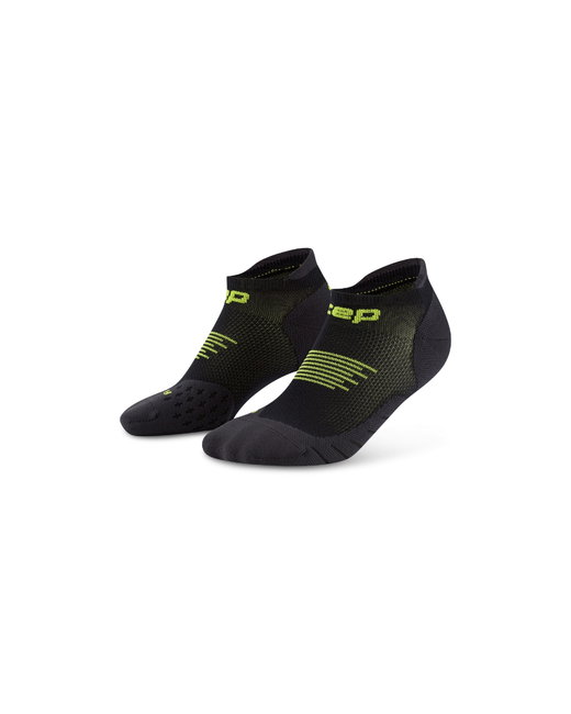 Șosete compresie CEP Core Run No Show - negru/verde lime | suport