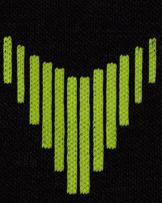 Șosete compresie înalte CEP Core Run Merino 3.0 - negru/lime | alergare iarnă