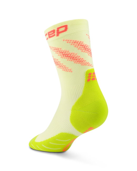 Șosete compresie CEP Elliptic - lime/coral neon | Stabilitate