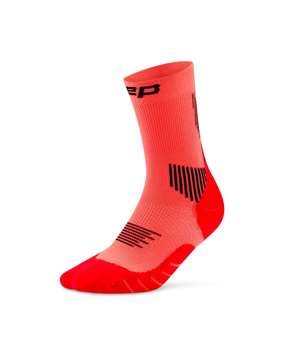 Sporting Goods Șosete compresie mid cut CEP Run 5.0 - neon coral | stabilitate și performanță