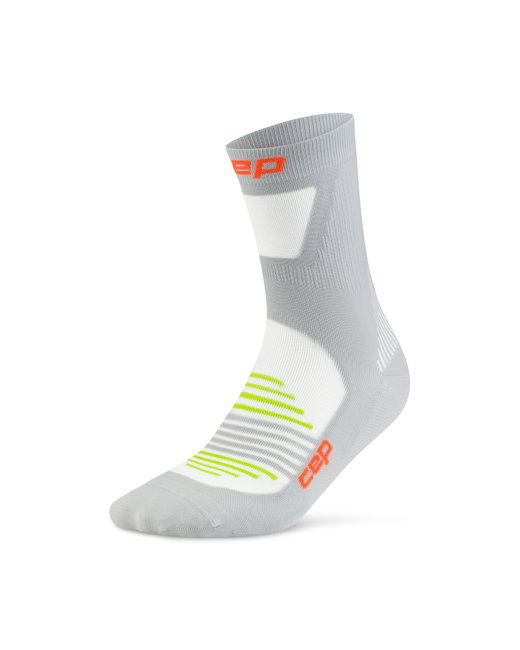 Șosete compresie alergare CEP Pro Run Ultralight Mid Cut - gri | ultraușoare