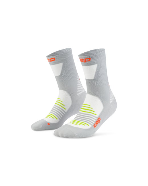 Șosete compresie alergare CEP Pro Run Ultralight Mid Cut - gri | ultraușoare