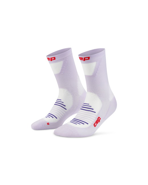 Șosete compresie alergare CEP Pro Run Ultralight Mid Cut - mov liliac | ultraușoare