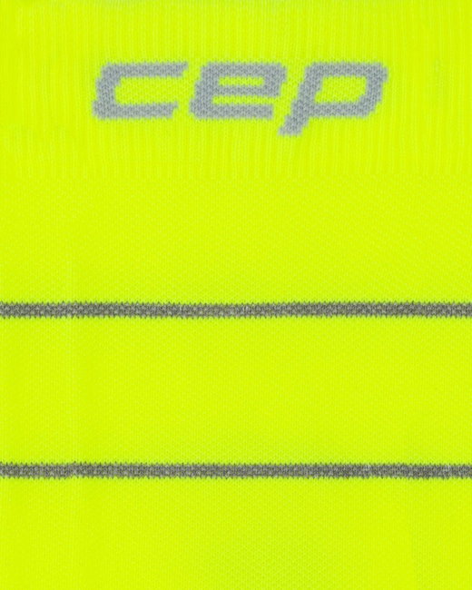 Șosete compresie CEP Pro Run Reflective 2.0 W mid cut - galben neon | alergare performanță