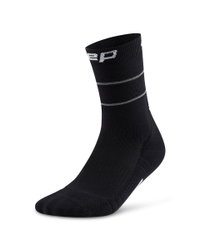 Șosete compresie mid cut CEP Pro Run Reflective 2.0 - negru | pentru alergare