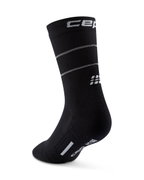 Șosete compresie mid cut CEP Pro Run Reflective 2.0 - negru | pentru alergare